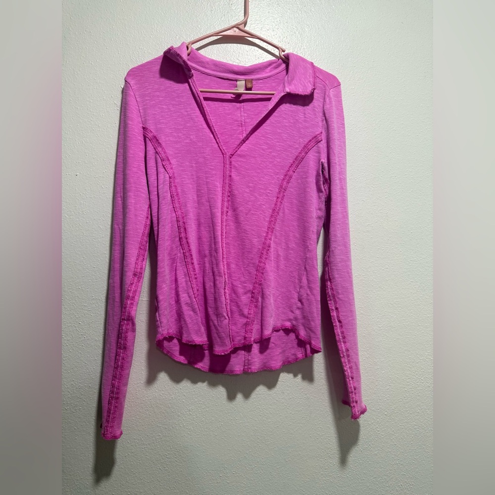 Anthropologie Fuchsia Long Sleeve Blouse